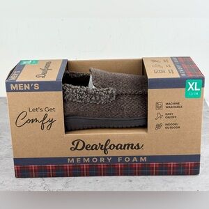 Dearfoams Slippers Men’s Size XL Shoe Size 13-14 New In Box Coffee Color